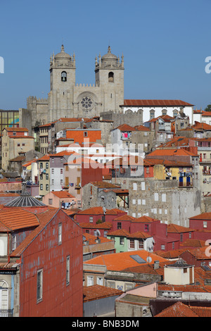 Blick über Ribeira - die Altstadt von Porto, Portugal Stockfoto