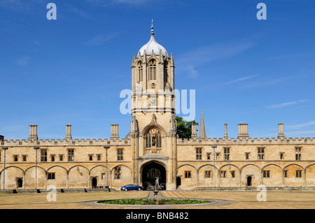 Tom Tower und Viereck, Christ Church College, Oxford, England, UK Stockfoto