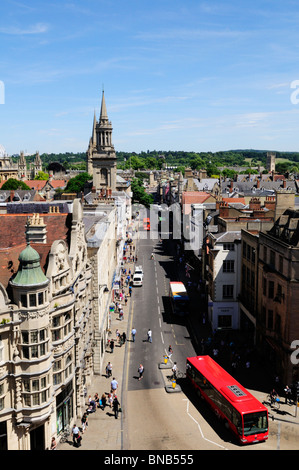 Blick vom Carfax Tower, Oxford, England, UK Stockfoto