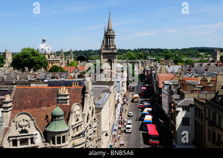 Ansicht von Oxford von Carfax Tower, Oxford, England, UK Stockfoto