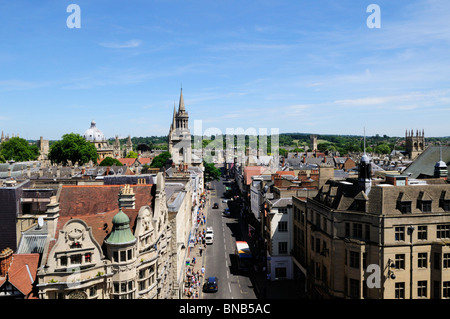 Ansicht von Oxford von Carfax Tower, Oxford, England, UK Stockfoto