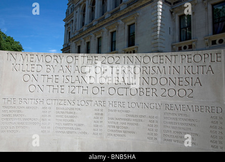 Denkmal der britischen Opfer von Bali Bombardierungen, London Stockfoto