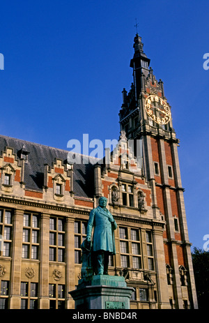 Statue von Pierre Theodore Verhaegen, freie Universität Brüssel, Stadt der Region Brüssel-Hauptstadt, Belgien, Brüssel, Europa Stockfoto