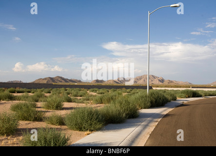Unvollendet und verlassenen Wohnsiedlungen im Großraum Phoenix, Arizona. Stockfoto