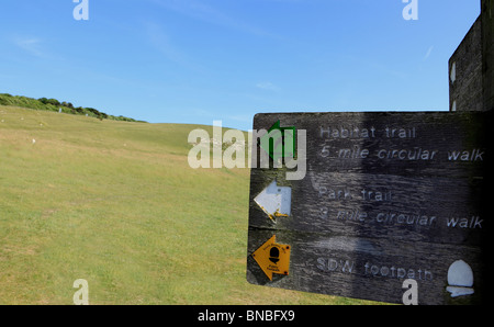 3255. South Downs Way, sieben Schwestern Country Park, Cuckmere, East Sussex, UK Stockfoto