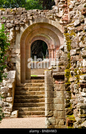 Dryburgh Abbey Ruinen romantisch in den Scottish Borders Stockfoto