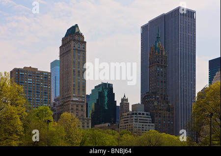 New York City Skyline vom Central Park aus gesehen Stockfoto