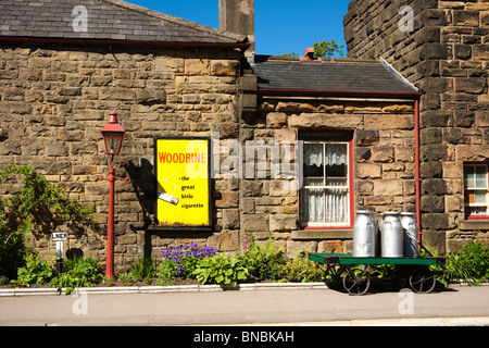 Goathland Station, die in der Harry-Potter-Film an einem warmen Sommertag auf der North York Moors vorgestellt. Stockfoto