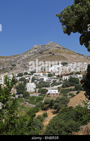 Bergdorf Apeiranthos, Insel Naxos, Kykladen, Ägäis, Griechenland Stockfoto