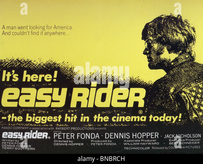 EASY RIDER - Poster für 1969 Columbia film mit Peter Fonda und Dennis Hopper Stockfoto