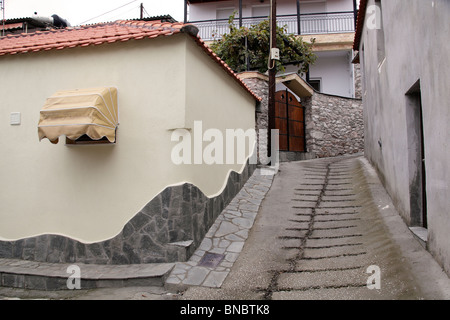 Straßenszene, Skala Kalarachi, Thassos, Griechenland, September 2009 Stockfoto