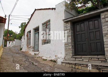 Straßenszene, Skala Kalarachi, Thassos, Griechenland, September 2009 Stockfoto