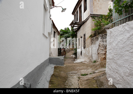 Straßenszene, Skala Kalarachi, Thassos, Griechenland, September 2009 Stockfoto