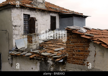 Straßenszene, Skala Kalarachi, Thassos, Griechenland, September 2009 Stockfoto