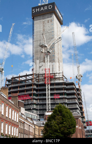 Der Shard superhohe Wolkenkratzer im Bau London Bridge Stockfoto