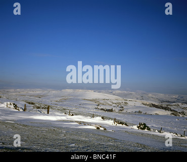 Winterlandschaft Lyme Handley über Lyme Park und The Hauptmarktplatzes Trail Cheshire England Stockfoto