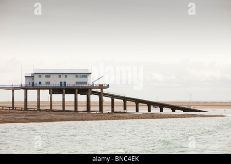 Die RNLI-Rettungsboot Start-Station auf Roa Island, Barrow in Furness, Cumbria, UK. Stockfoto