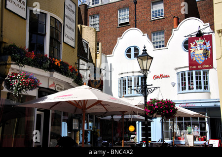 Englisch Fischrestaurant & Austernbar, Oststraße, Gassen, Brighton, East Sussex, England, Vereinigtes Königreich Stockfoto