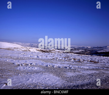 Winterlandschaft Lyme Handley über Lyme Park und The Hauptmarktplatzes Trail Cheshire England Stockfoto