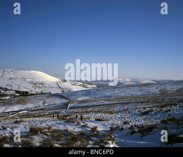 Winterlandschaft Lyme Handley über Lyme Park und The Hauptmarktplatzes Trail Cheshire England Stockfoto