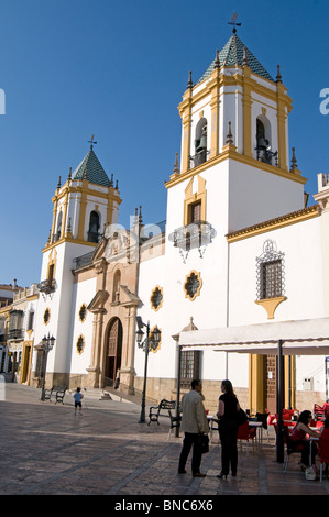 Neo-barocken Stil Kirche Socorro in der Plaza del Socorro in der kleinen Stadt Ronda, Andalusien, Spanien Stockfoto