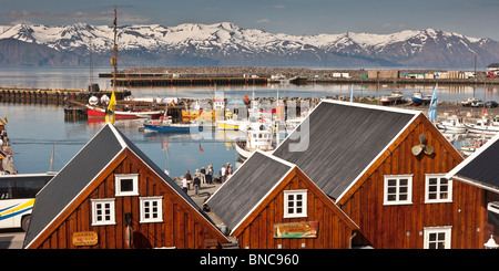 Restaurant Gamli zunächst in Husavik, Island Stockfoto