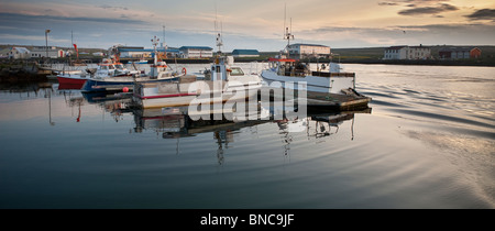 Raufarhofn Hafen, Nordisland Stockfoto