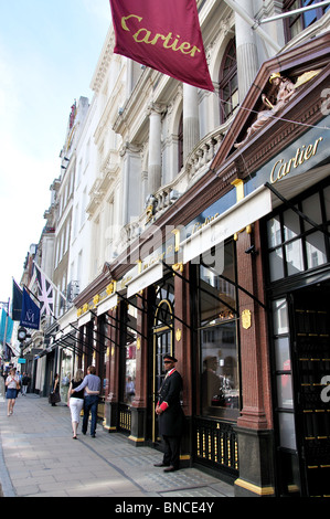 Cartier-Shop, Old Bond Street, Mayfair, City of Westminster, London, England, Vereinigtes Königreich Stockfoto