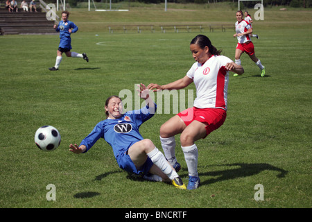 Frauen Fußball-Trikot V Grönland Natwest Island Games 2009 bei Vikinghallen Jomala auf Åland, 28. Juni 2009 Stockfoto