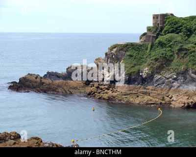 St. Catherines Burg, Fowey, Cornwall. Stockfoto