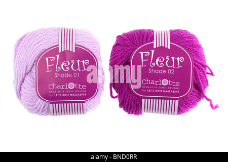 Two balls of Charlotte wool Stockfoto