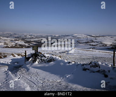 Winter-Szene Handley Lyme in der Nähe von Lyme Park Cheshire England Stockfoto