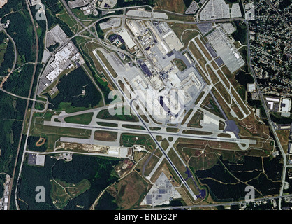 Luftbildkarte Draufsicht Baltimore Washington International Thurgood Marshall Airport BWI Maryland Stockfoto