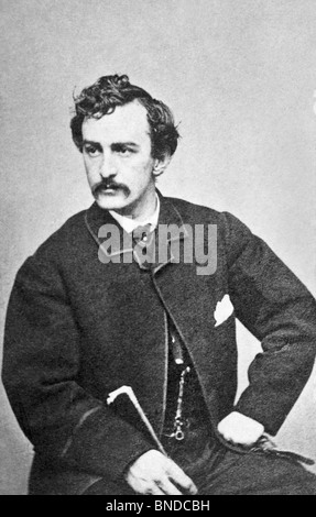 Portraitfoto von Schauspieler John Wilkes Booth (1838-1865) - der Mann, der US-Präsident Abraham Lincoln im April 1865 ermordet. Stockfoto