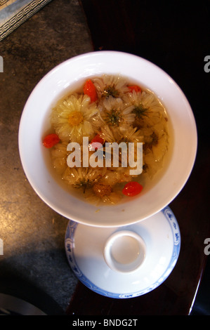 Chinese Chrysantheme Tee, Shanghai, China Stockfoto