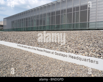 Neue Messe am Topographie des Terrors der Stelle des ehemaligen Gestapo-Polizeipräsidium in Berlin Deutschland Stockfoto