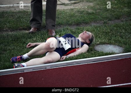 Carita Södergård 7. Åland 10000m Natwest Island Games 2009 in Wiklöf Holding Arena Mariehamn 28. Juni 2009 Stockfoto