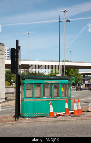 Sicherheit stand für Mersey-Tunnel in Liverpool UK Stockfoto