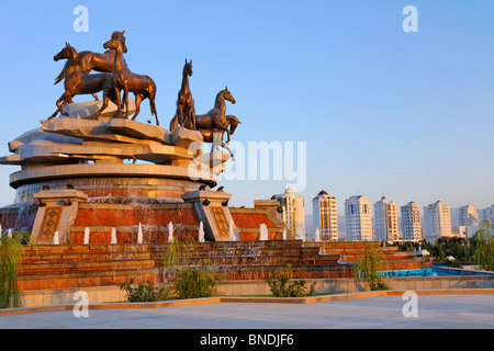 Das Denkmal für 10 Jahre von Unabhängigkeit, Berzengi, Ashgabat, Turkmenistan Stockfoto