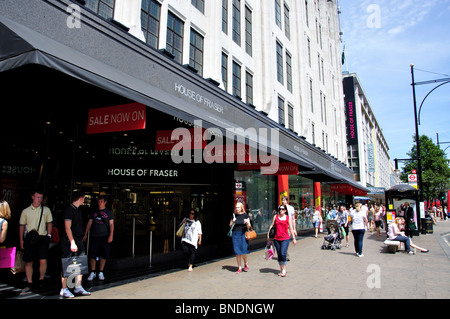 House of Fraser Kaufhaus, West End, Oxford Street, City of Westminster, London, England, Vereinigtes Königreich Stockfoto