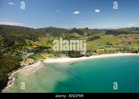 Kuaotunu, Coromandel Peninsula, North Island, Neuseeland - Antenne Stockfoto