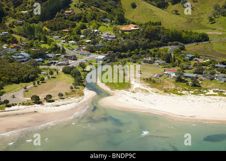 Kuaotunu, Coromandel Peninsula, North Island, Neuseeland - Antenne Stockfoto