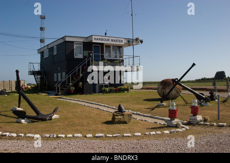 blau weiß Hafen Harbor Master Büro modern Stockfoto