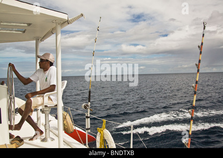 Big Game Fishing auf einem Luxus-Start, St. Lucia, Karibik, Caribbean Stockfoto