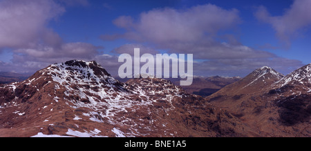 Panoramablick auf Stob Garbh, Ben More und Stobinian, Southern Highlands von Schottland Stockfoto