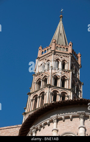 Toulouse; Basilika St. Sernin (romanische Kirche) , Haute-Garonne, Occitanie, Frankreich Stockfoto