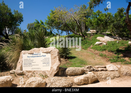 Independence Park Hayarkon Street - Tel Aviv Stockfoto