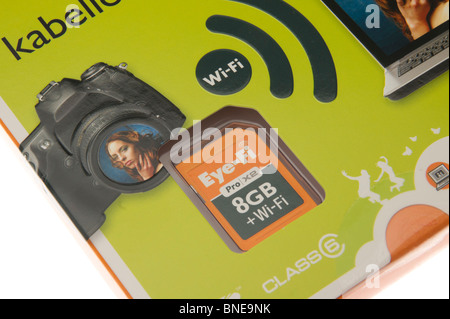 Eye-Fi 8GB WLAN Picrture Übertragung SD Karte Stockfoto