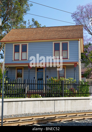 Jahrhundert-Haus auf der Route 66 in South Pasadena, Kalifornien. Stockfoto