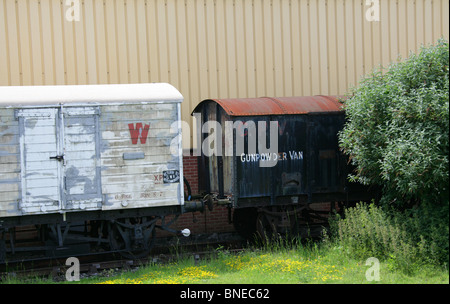 Alten Schießpulver Transport Van, Didcot Railway Centre und Museum, Didcot, Oxfordshire. Stockfoto